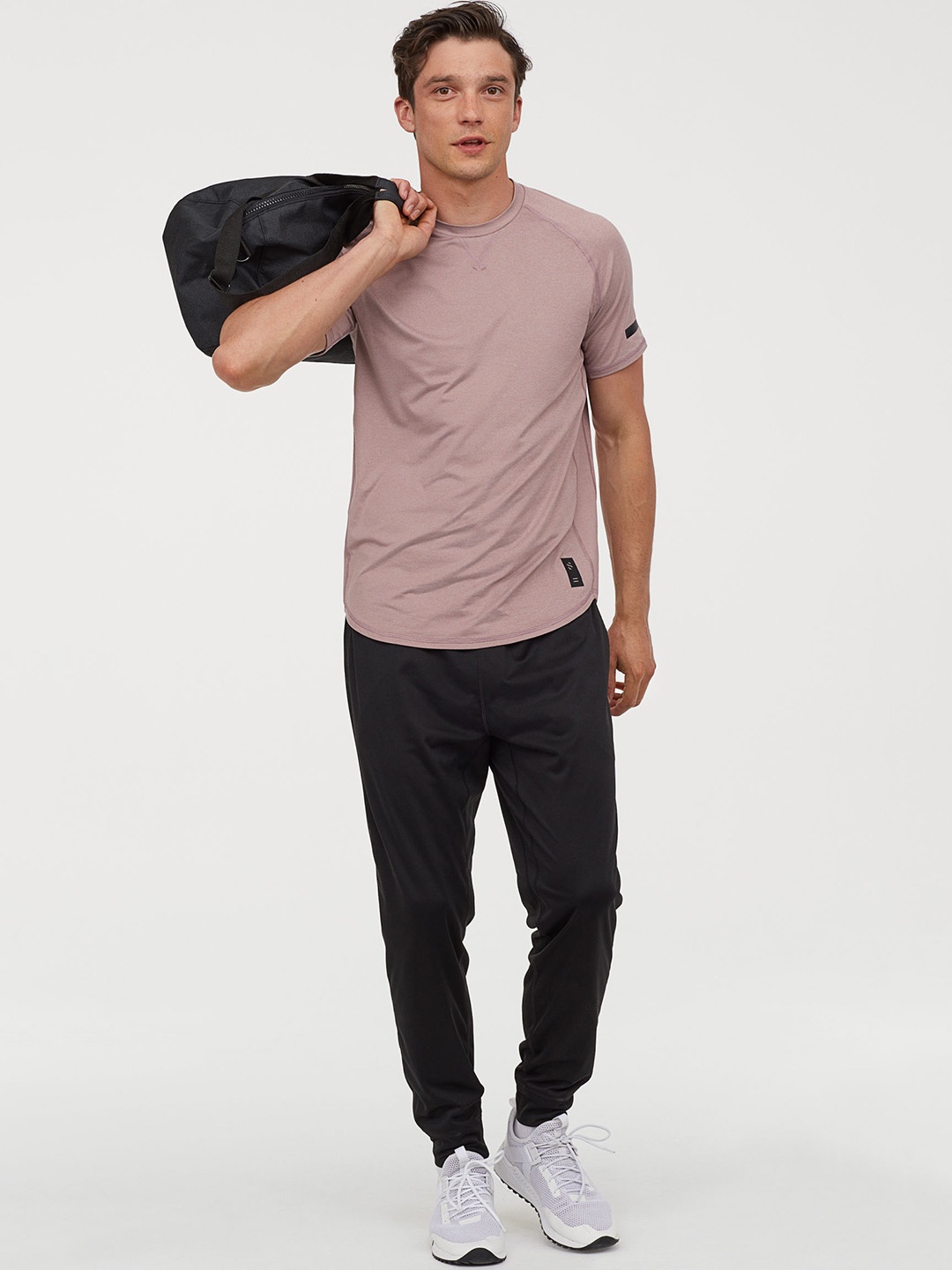 

H&M Men Black Solid Sports Trousers