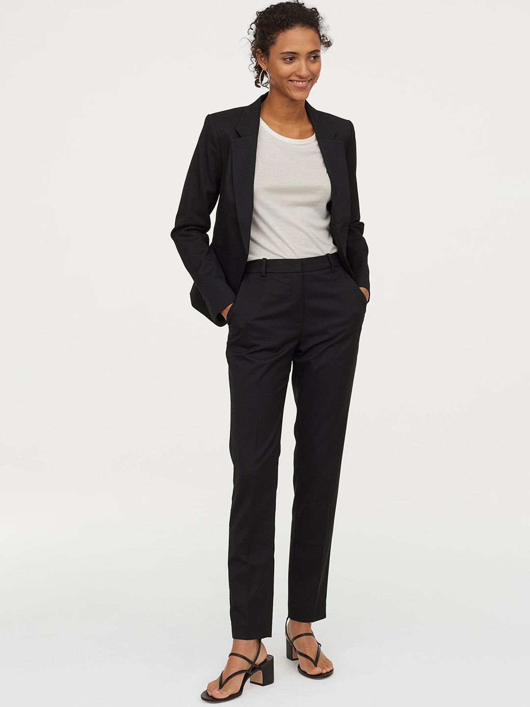 

H&M Women Black Suit Trousers