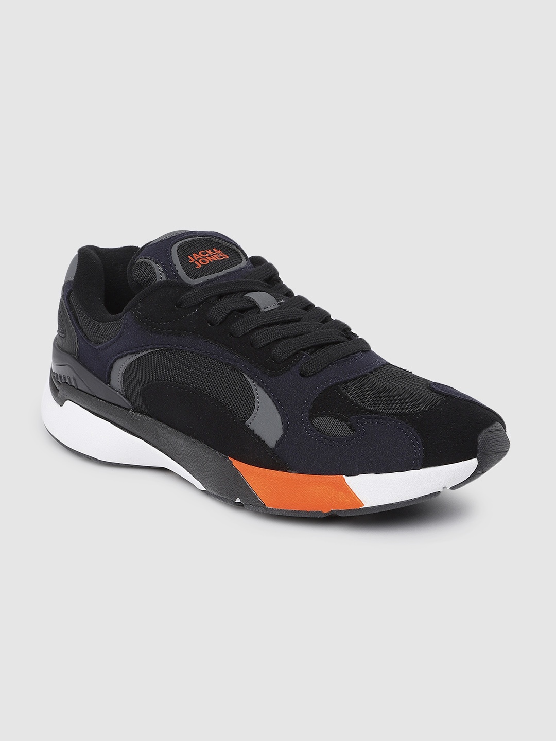 

Jack & Jones Men Black Solid Jfw Banyard Combo Sneakers