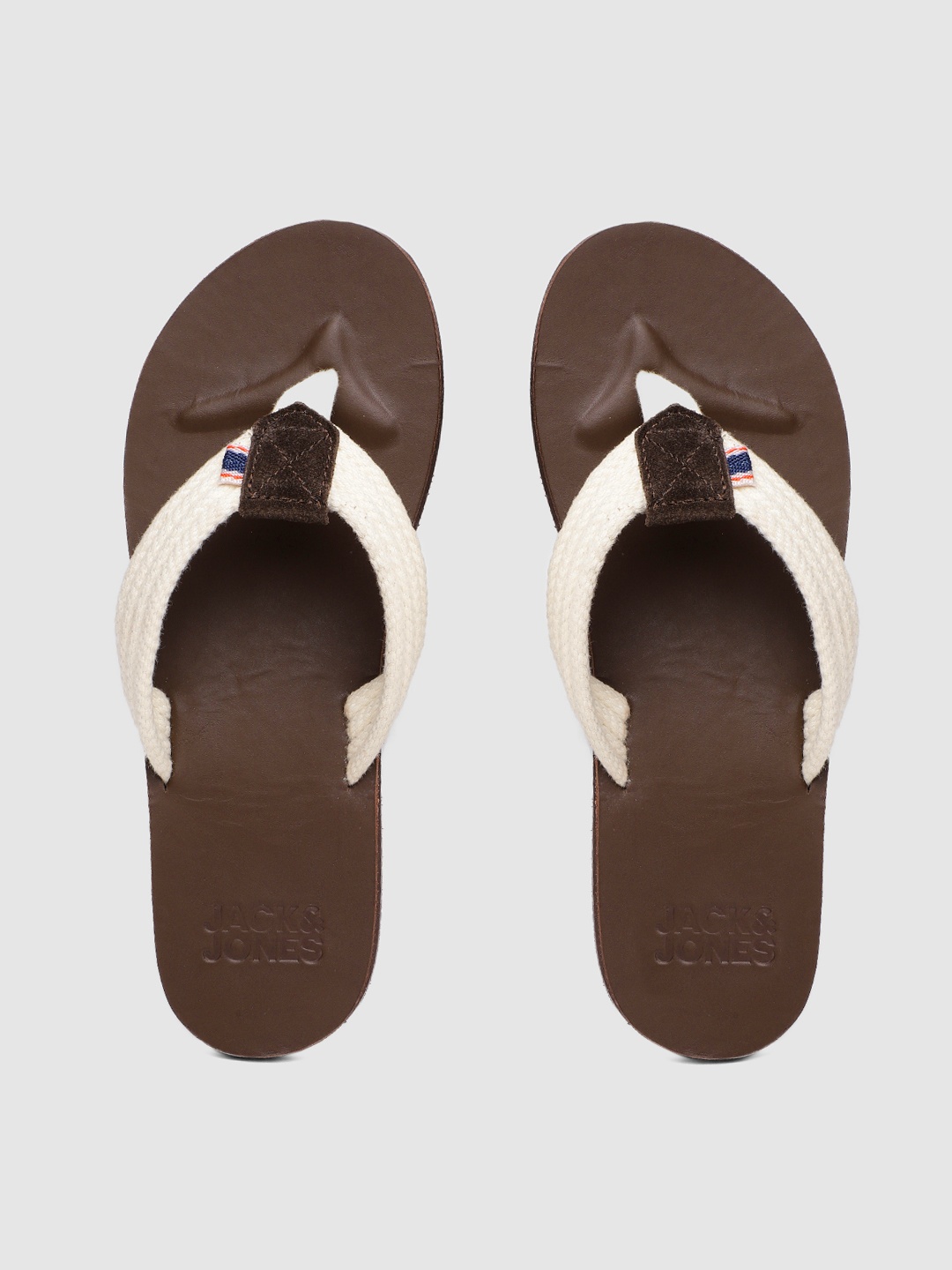 

Jack & Jones Men Brown Solid Thong Flip-Flops