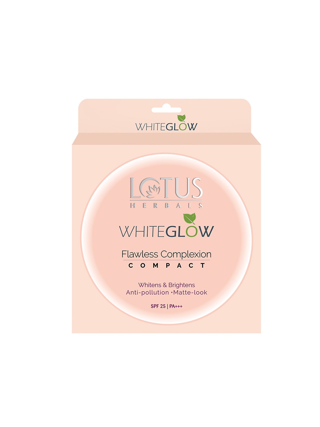

Lotus Herbals Sustainable WhiteGlow Flawless Complexion Compact SPF 25 PA+++ Honey, Pink