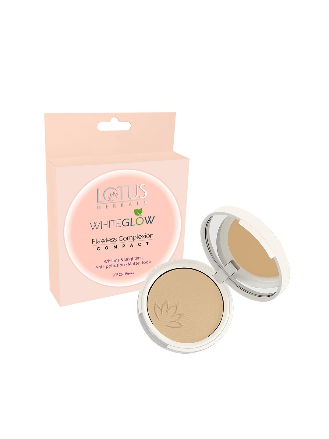 

Lotus Herbals Sustainable WhiteGlow Flawless Complexion Compact - Caramel WGC3 10 g, Beige