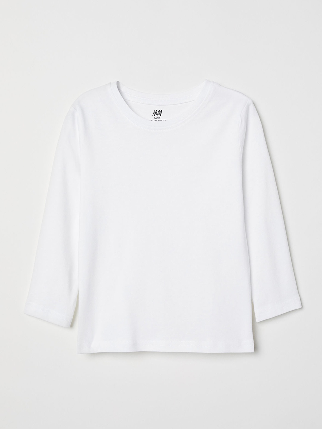 

H&M Boys White Solid Jersey Sweatshirt