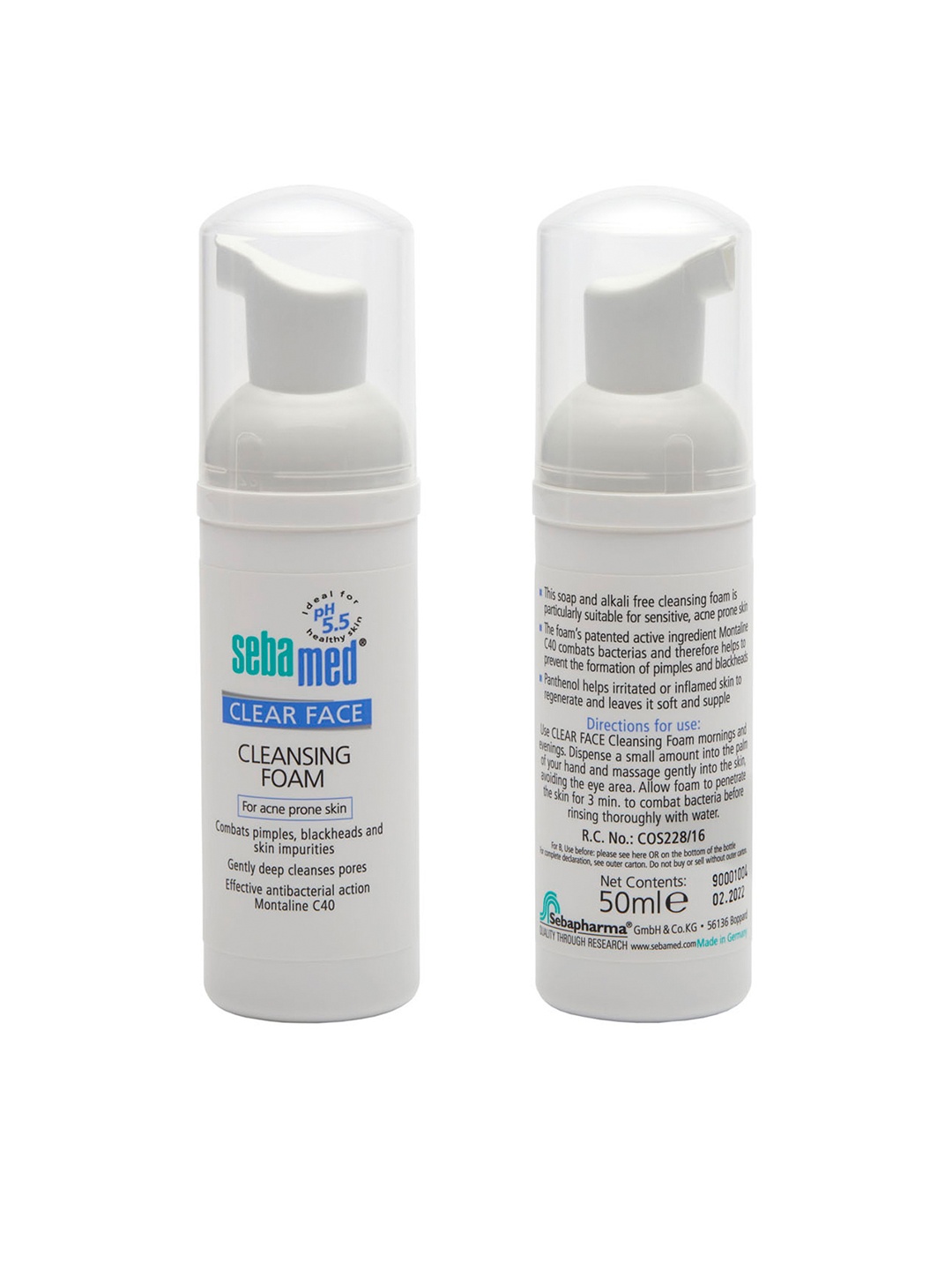 

Sebamed Unisex Clear Face Cleansing Foam 50 ml, White
