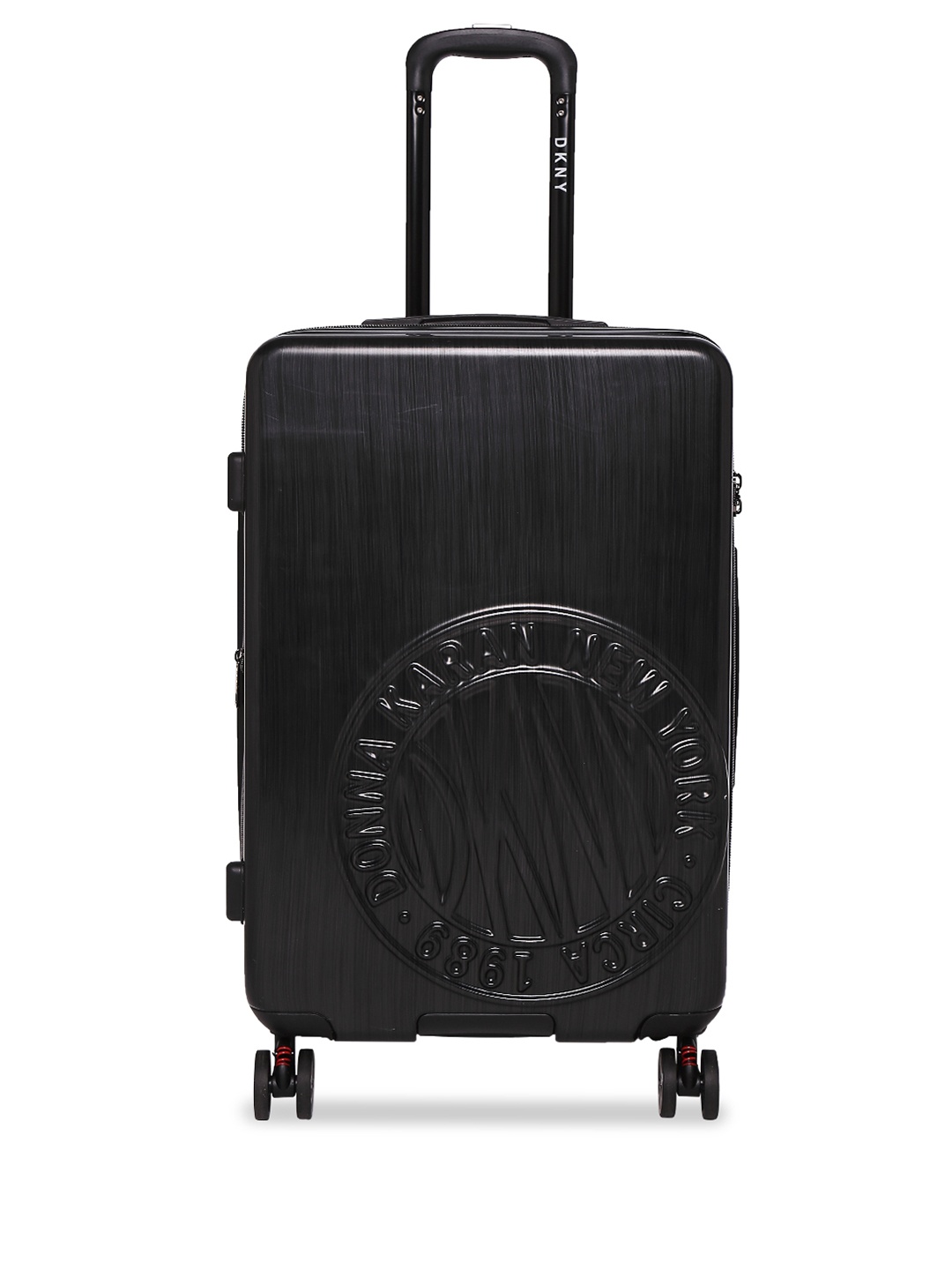 

DKNY Token HS Unisex Black Textured Hard-Sided Large Trolley Suitcase