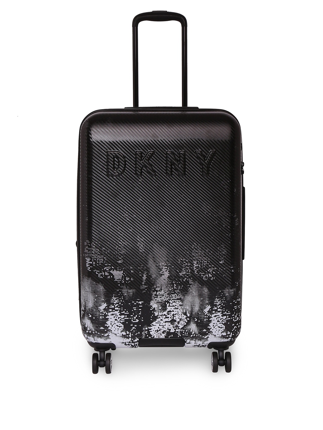 

DKNY Glimmer Unisex Black Textured Hard-Sided Large Trolley Suitcase