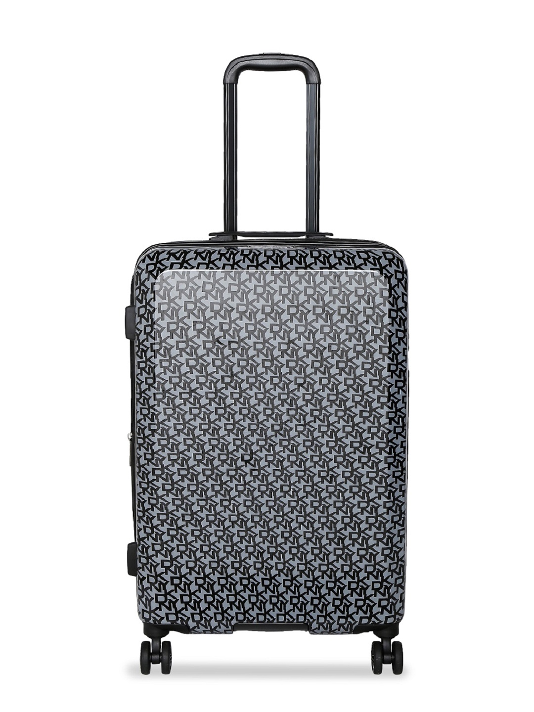 

DKNY Black Printed Vintage Signature Hard-Sided Large Trolley Suitcase