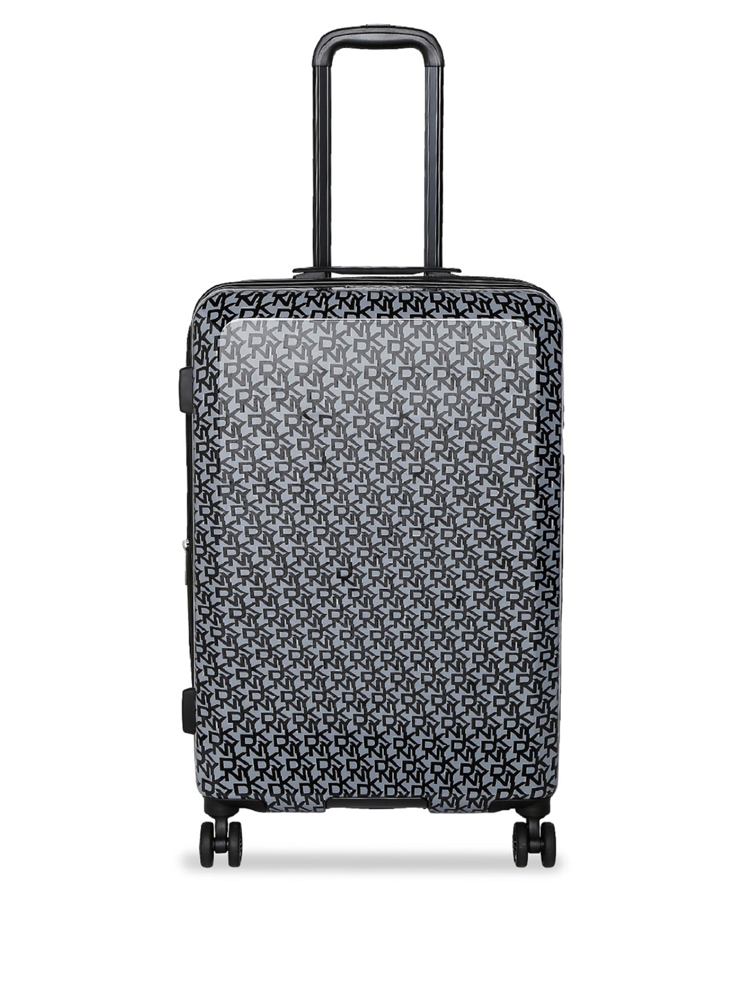 

DKNY Black Printed Vintage Signature Hard-Sided Medium Trolley Suitcase