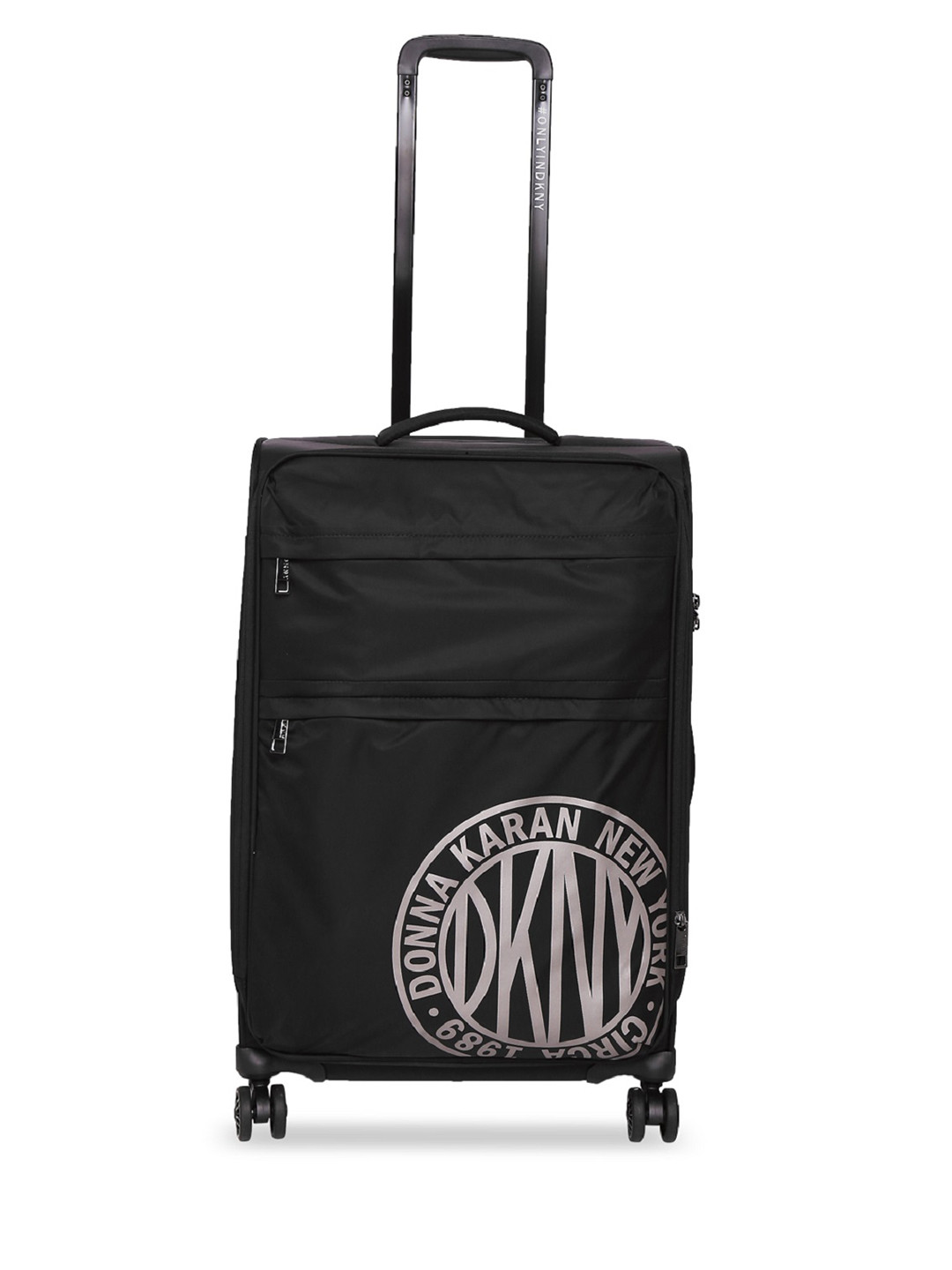 

DKNY Unisex Black Solid Urban Sport Soft-Sided Cabin Trolley Suitcase
