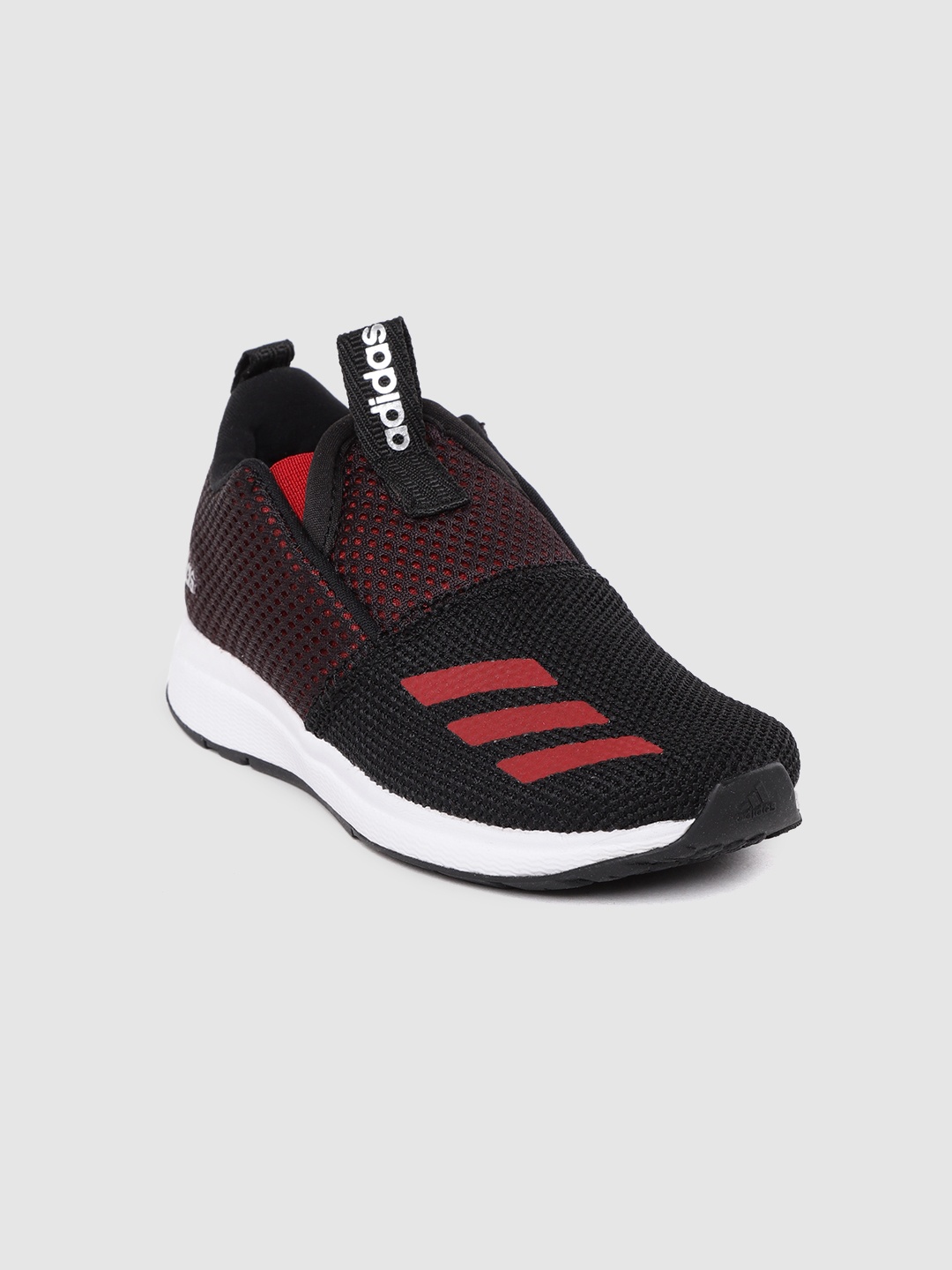 

ADIDAS Boys Black & Red HELKIN 1.0 Running Shoes