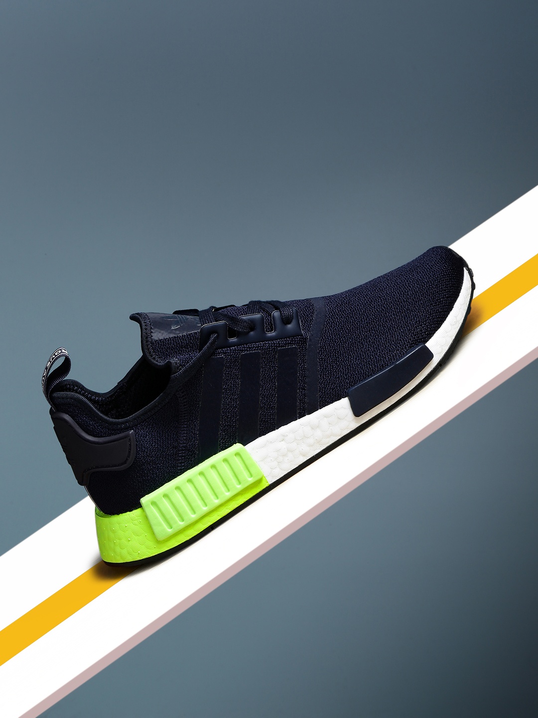 

ADIDAS Originals Men Navy Blue Solid NMD_R1 Sneakers