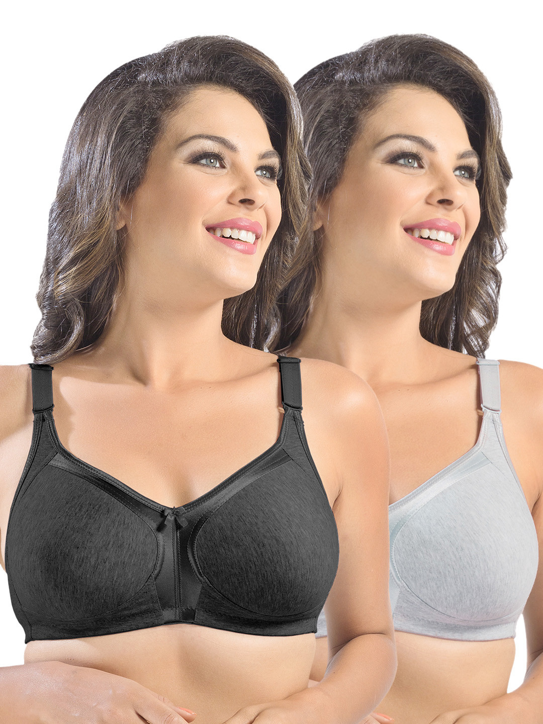 

Sonari Pack of 2 Full-Coverage Bras, Black
