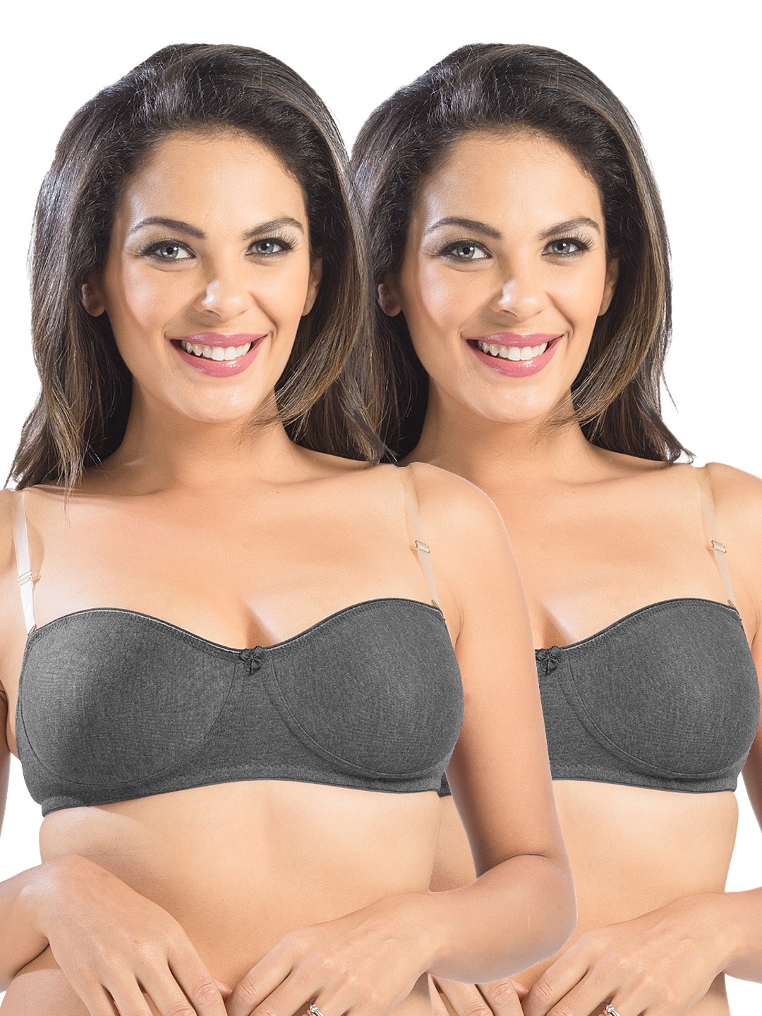

Sonari Pack of 2 Balconette Bras ell18, Black