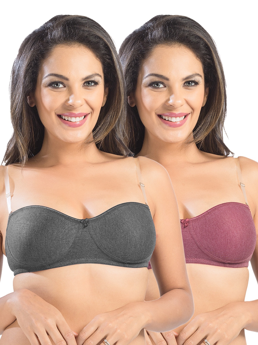 

Sonari Pack of 2 Balconette Bras ell18, Black