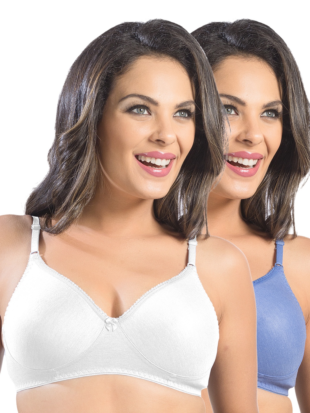

Sonari Pack of 2 Full-Coverage Bras felong, Blue