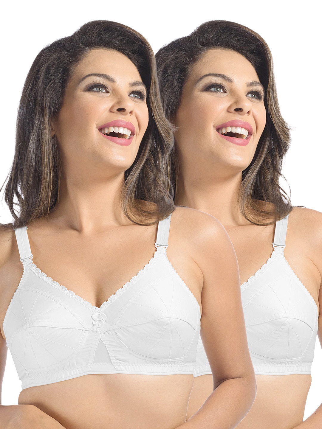 

Sonari Pack of 2 Full-Coverage Bras ice, White