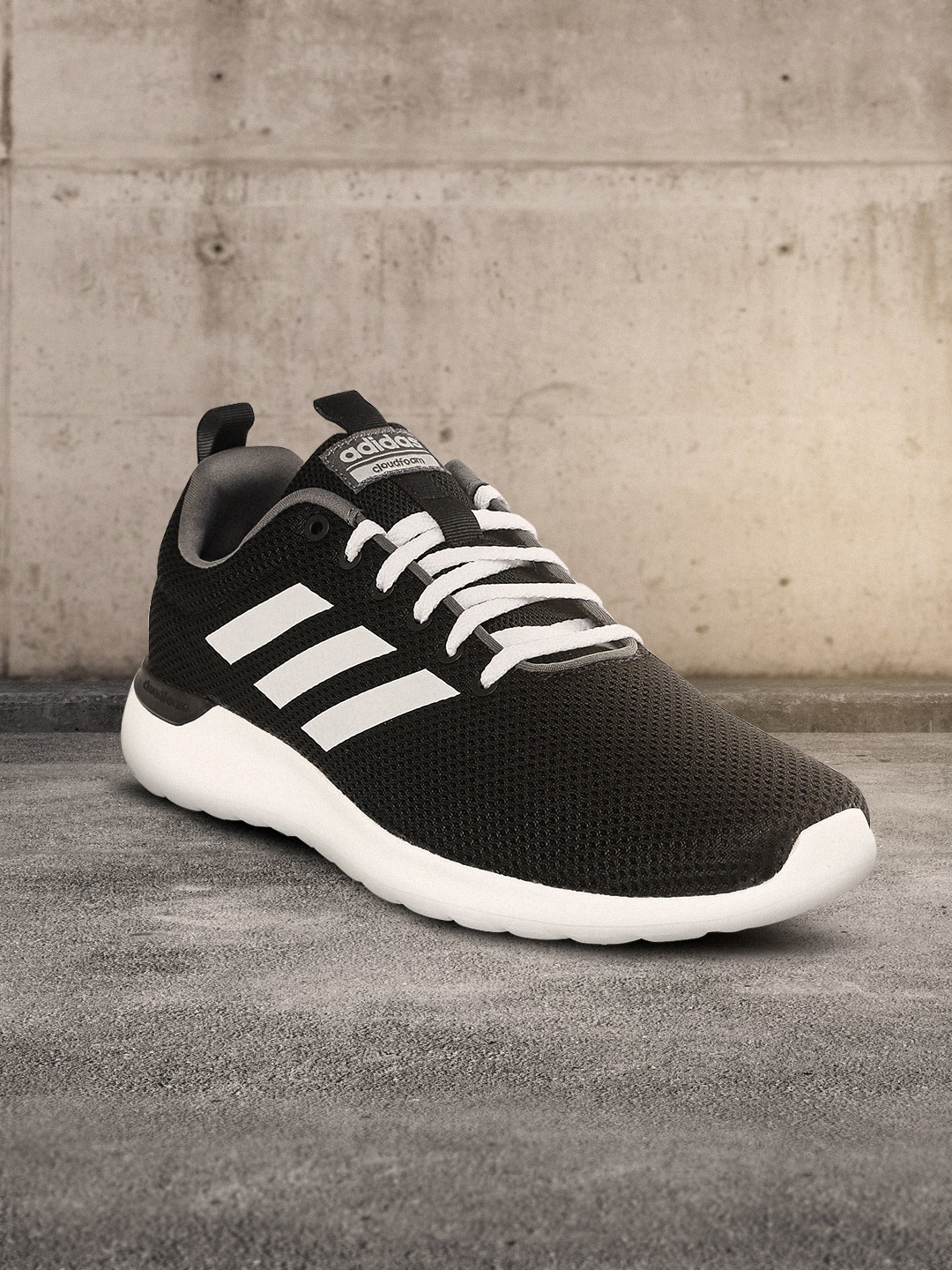 

ADIDAS Men Black Solid Lite Racer CLN Running Shoes