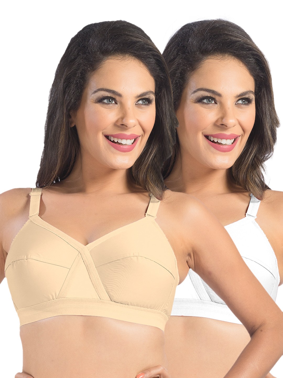 

Sonari Pack of 2 Full-Coverage Bras, Nude