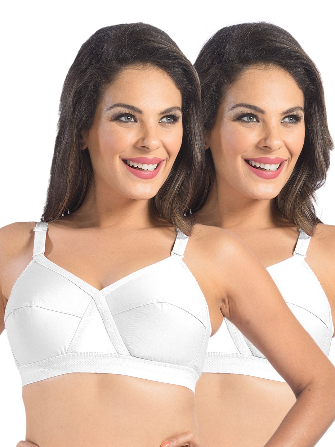 

Sonari Pack of 2 Full-Coverage Bras, White