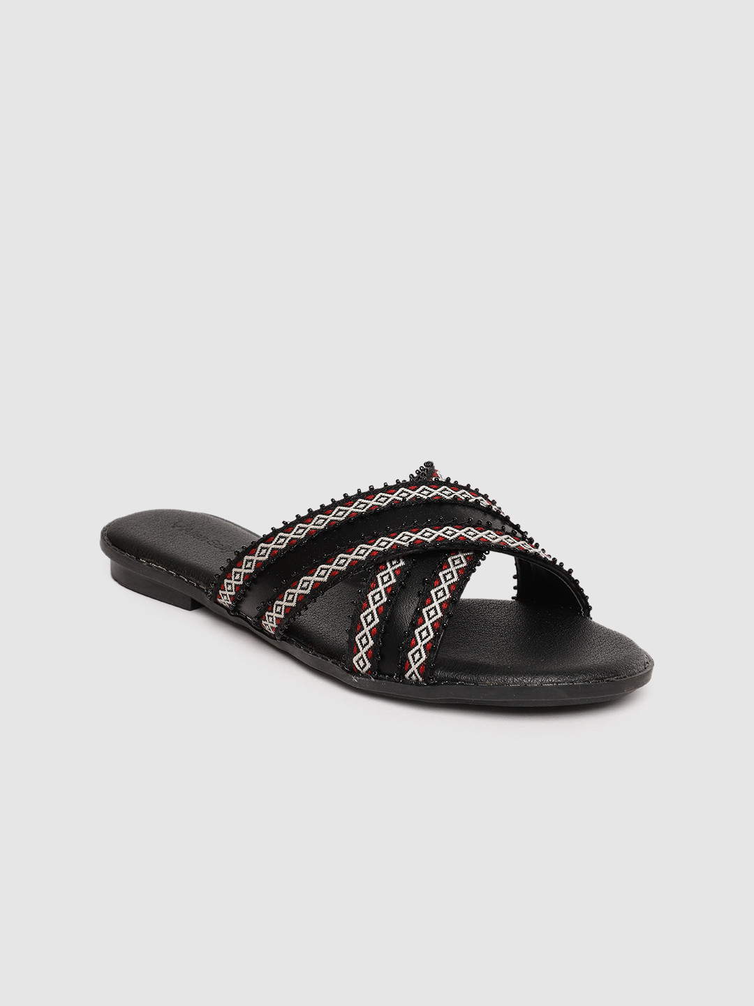 

Allen Solly Women Black Solid Open Toe Flats