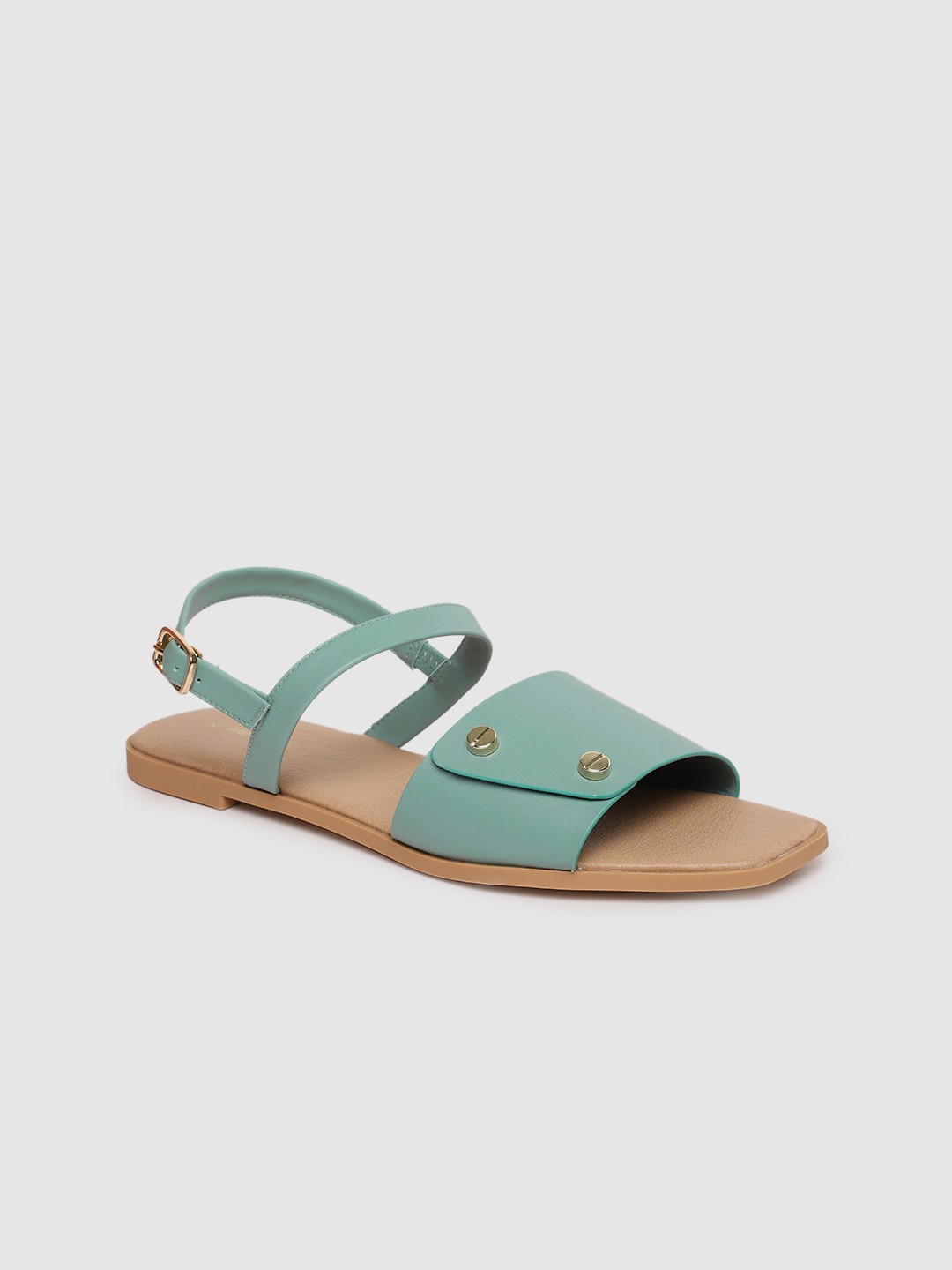 

Allen Solly Women Blue Solid Leather Open Toe Flats