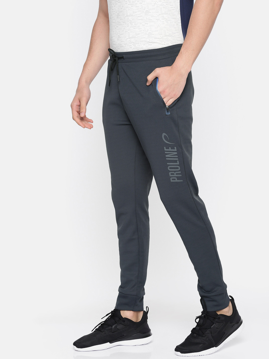 

Proline Active Men Grey Solid Slim Fit Joggers