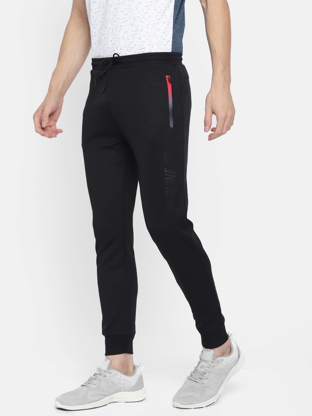 

Proline Active Men Black Solid Slim Fit Athleisure Joggers