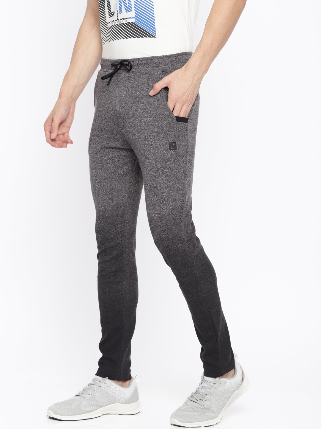 

Proline Active Men Grey & Black Ombre Dyed Slim Fit Track Pants