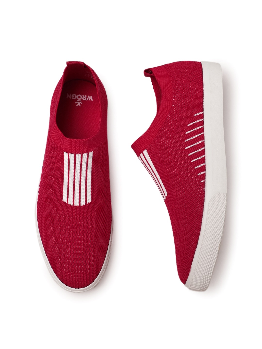 

WROGN Men Red Slip-On Sneakers