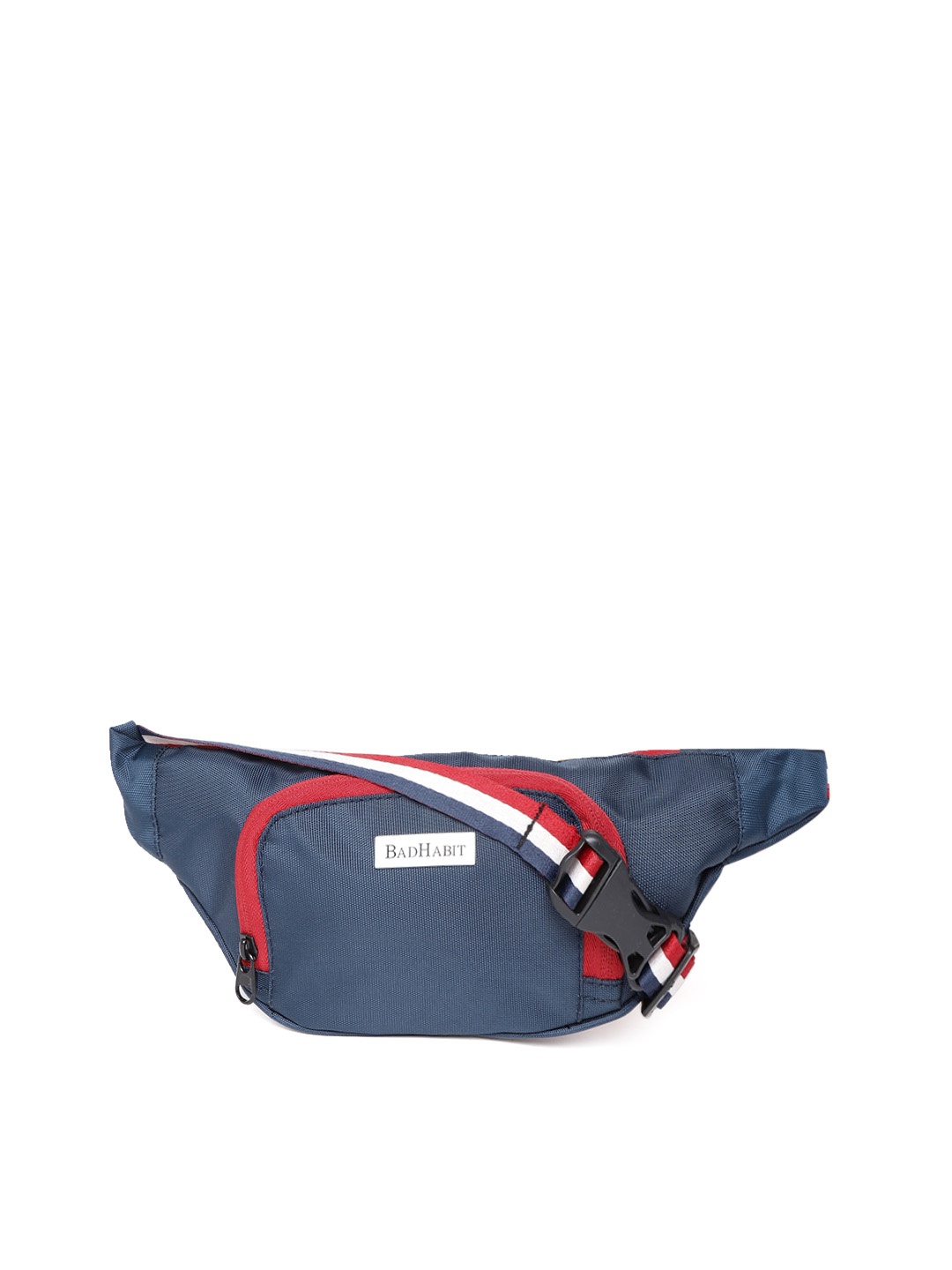 

BAD HABIT Unisex Navy Blue Solid Fanny Pack