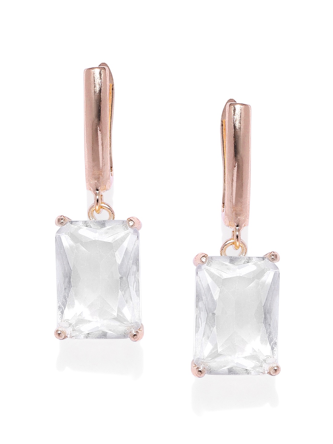 

OOMPH 18K Gold Plated & White Square Studs