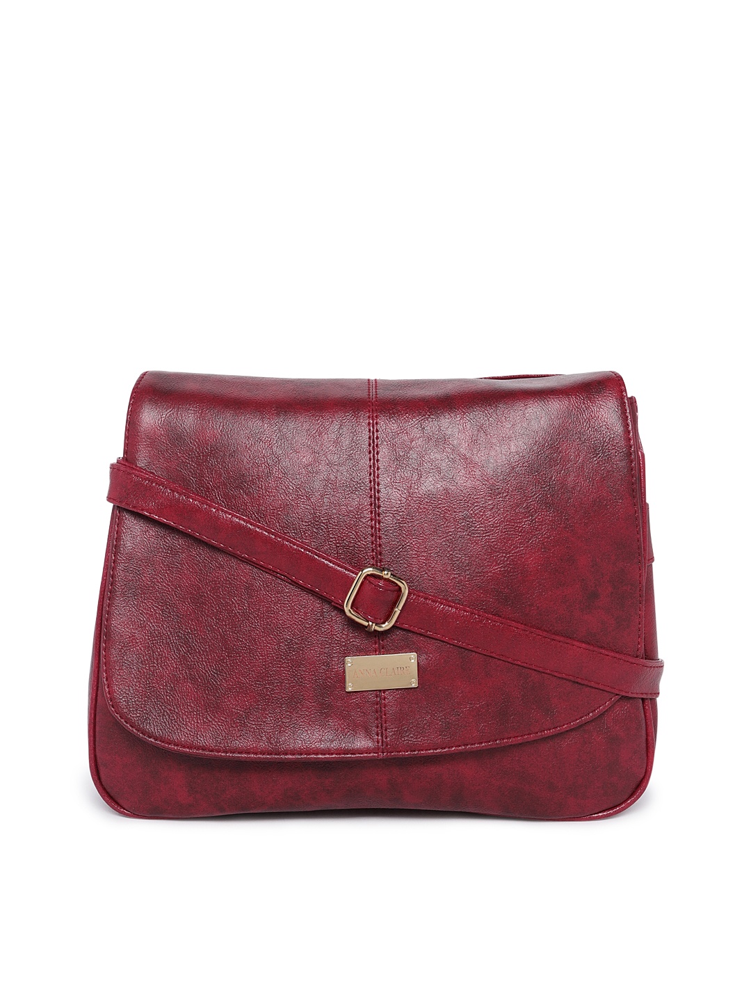 

Anna Claire Maroon Solid Sling Bag