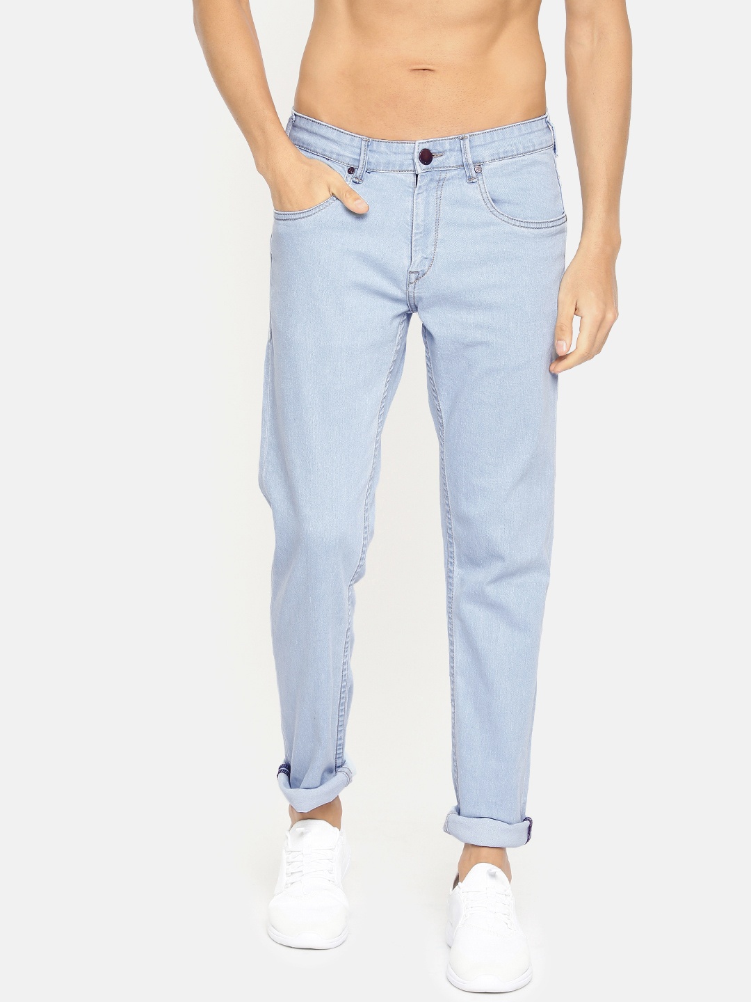 

HERE&NOW Men Blue Slim Fit Mid-Rise Clean Look Stretchable Jeans