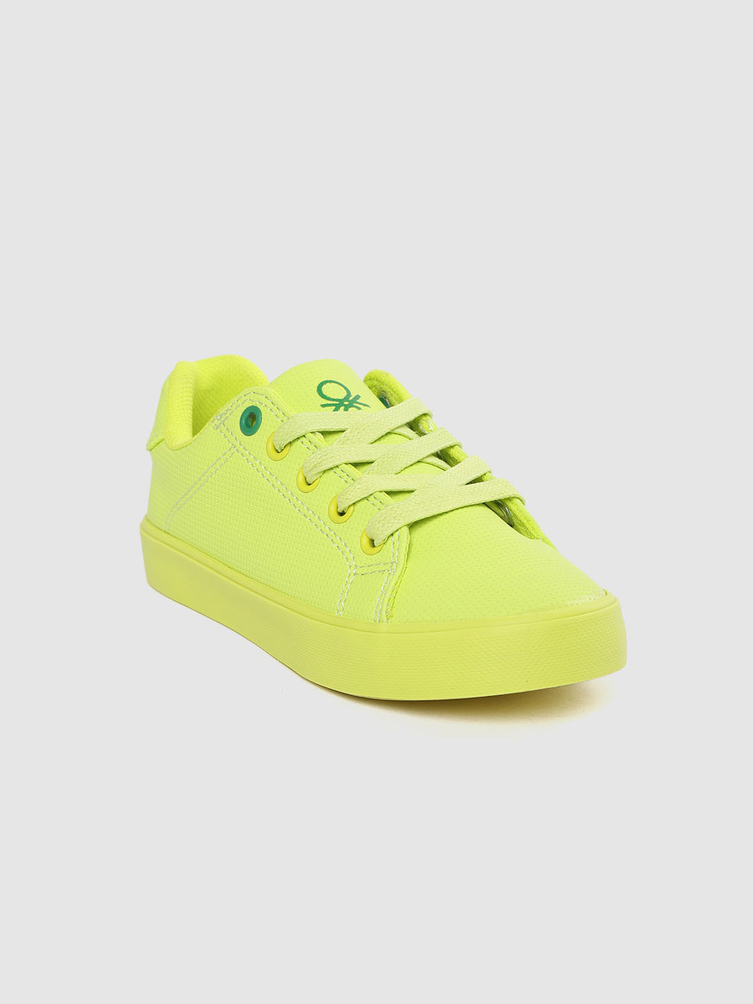 

United Colors of Benetton Kids Lime Green Textured Sneakers