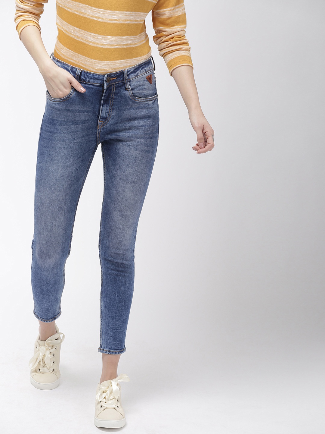 

Harvard Women Blue Skinny Fit Mid-Rise Clean Look Stretchable Jeans