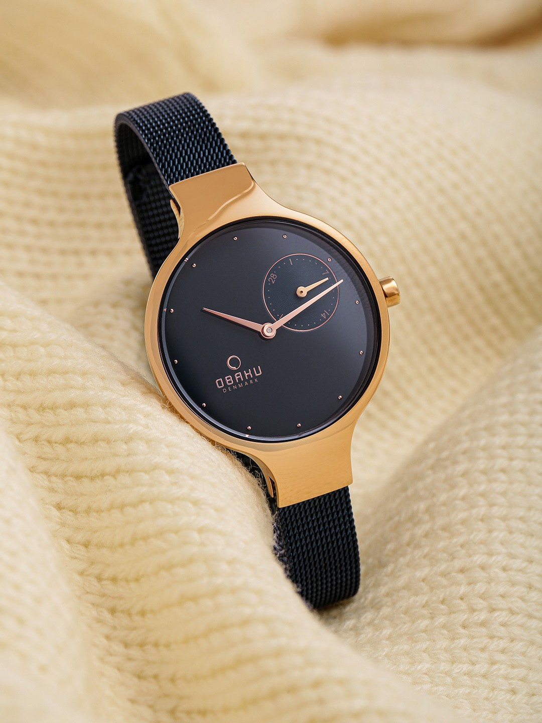 

Obaku Women Navy Blue Analogue Watch V201LDVLML