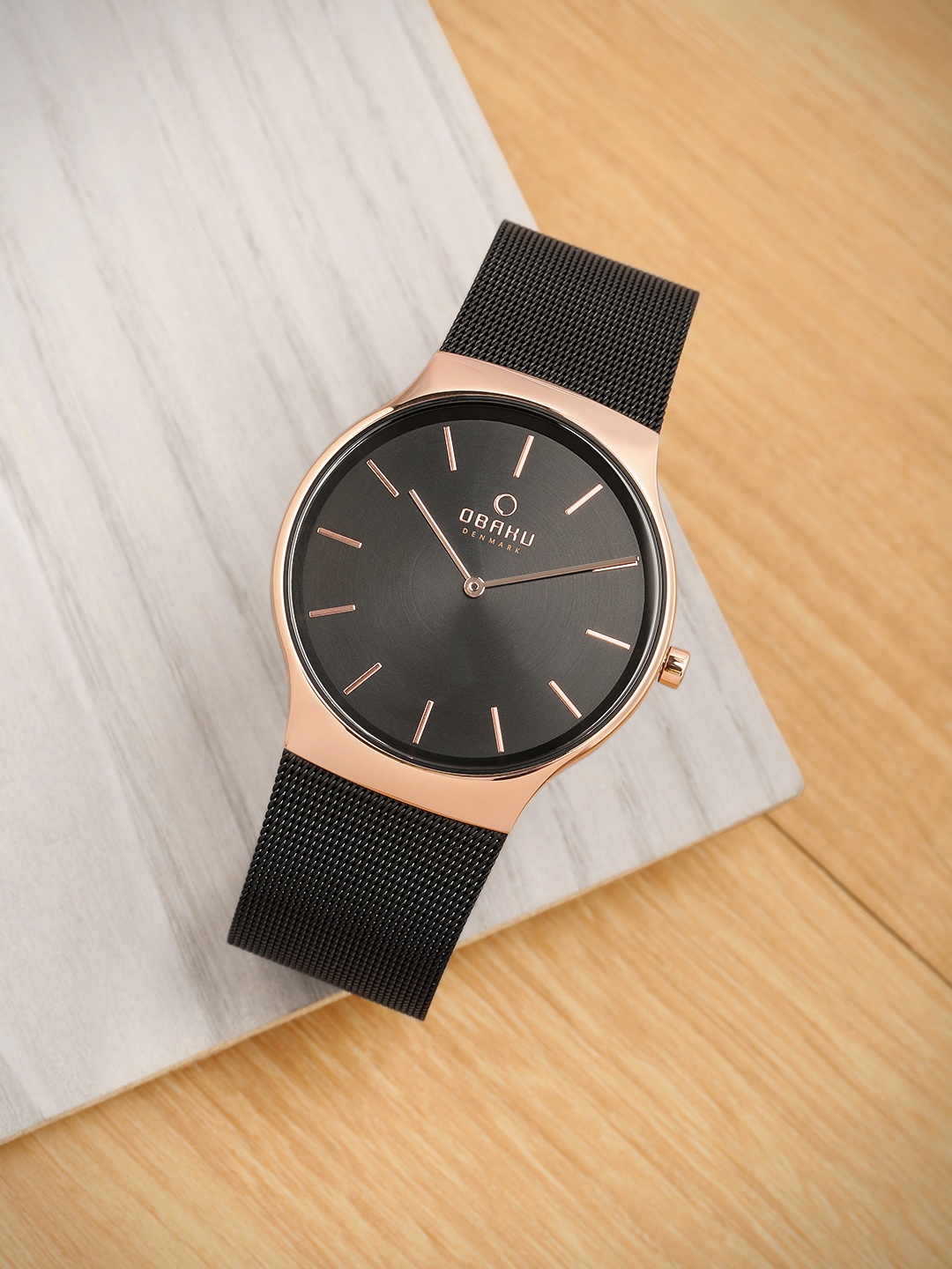 

Obaku Men Black Analogue Watch V178GXVBMB