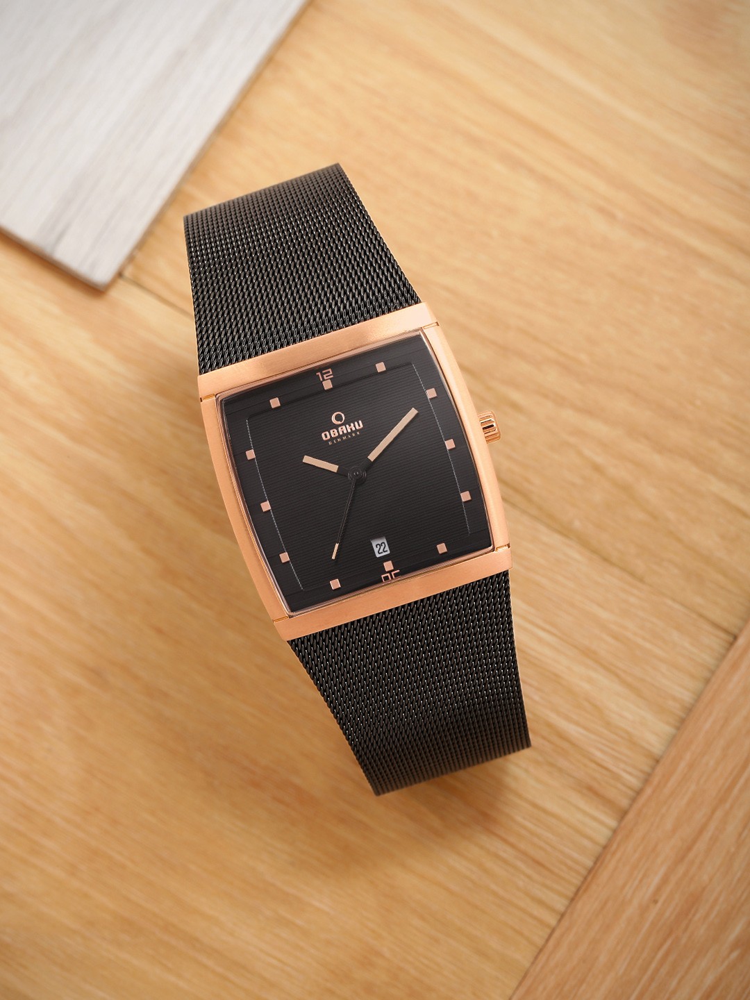 

Obaku Men Black Analogue Watch V102GDVBMB