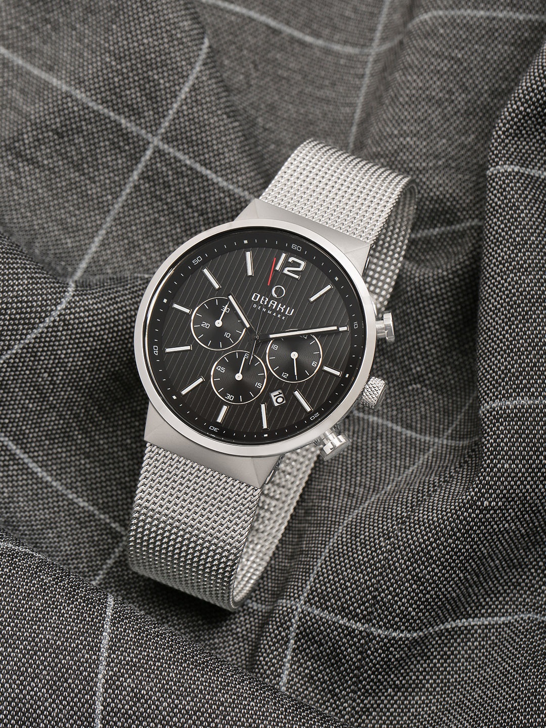 

Obaku Men Black Analogue Watch V180GCCBMC