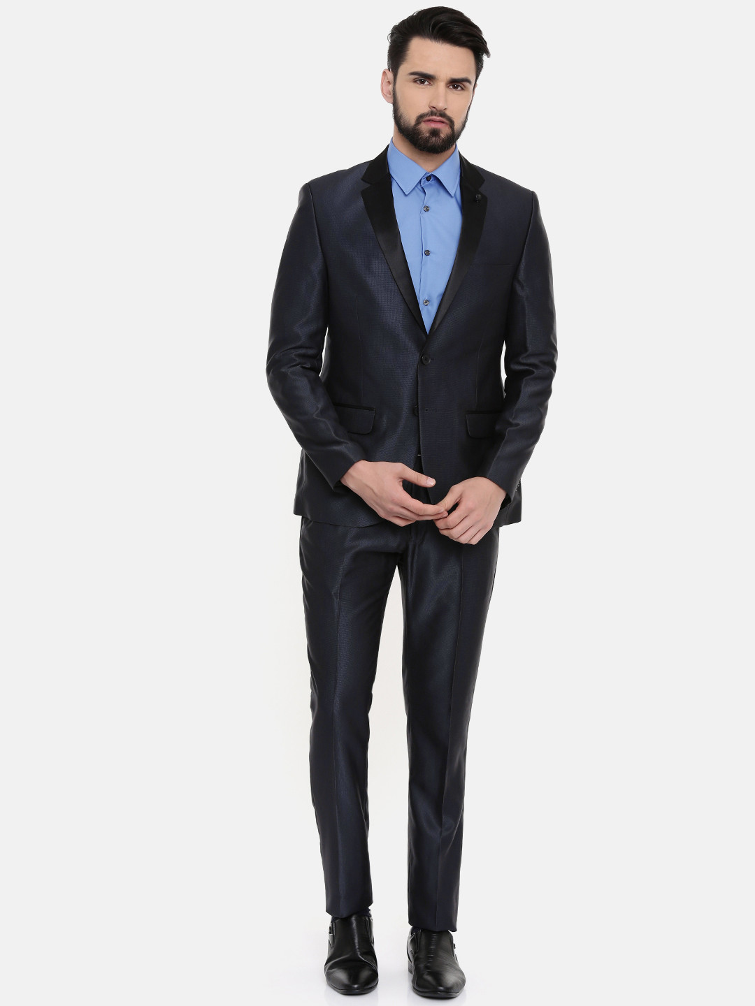 

Parx Men Charcoal Grey Solid Urban Regular Fit Formal Suit