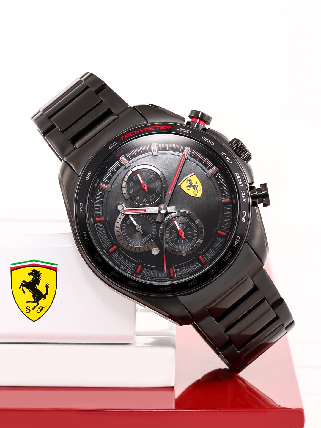 

SCUDERIA FERRARI Men Black Chronograph Watch 0830654