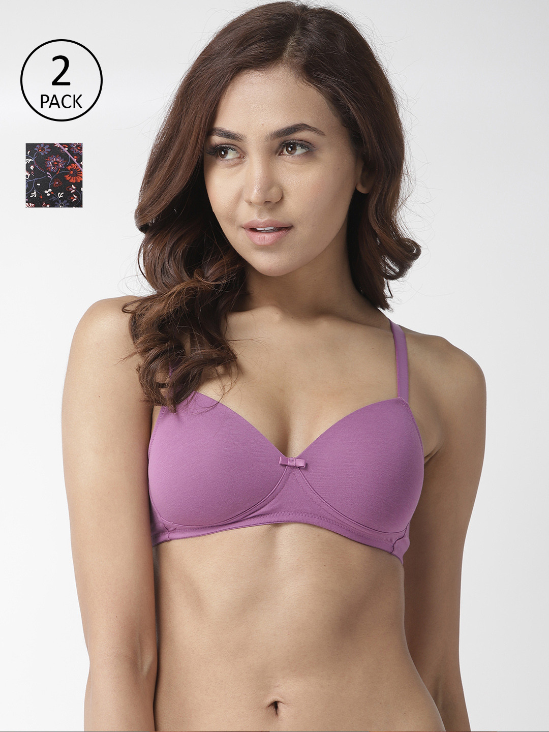 

Marks & Spencer Pack of 2 Non-Wired Lightly Padded T-shirt Bras T333207XBLACK, Black