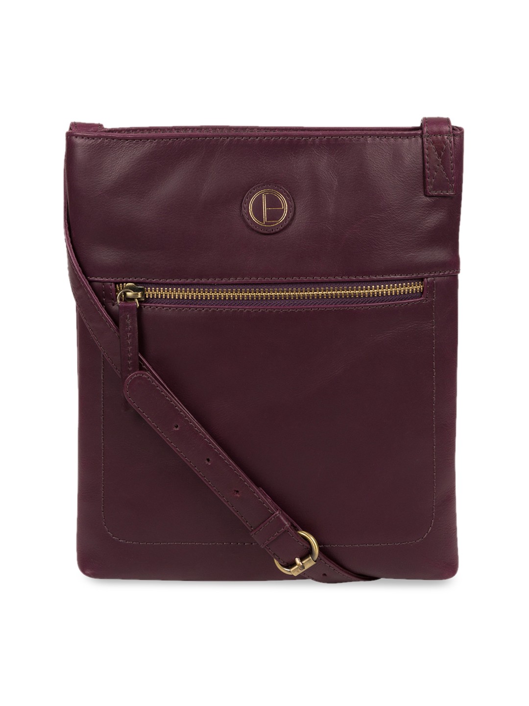 

PURE LUXURIES LONDON Women Purple Solid Genuine Leather Knook Sling Bag