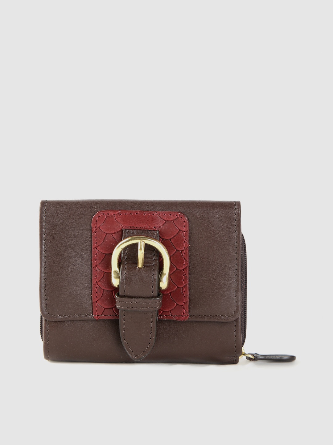 

Hidesign Women Brown Solid Two Fold Wallet