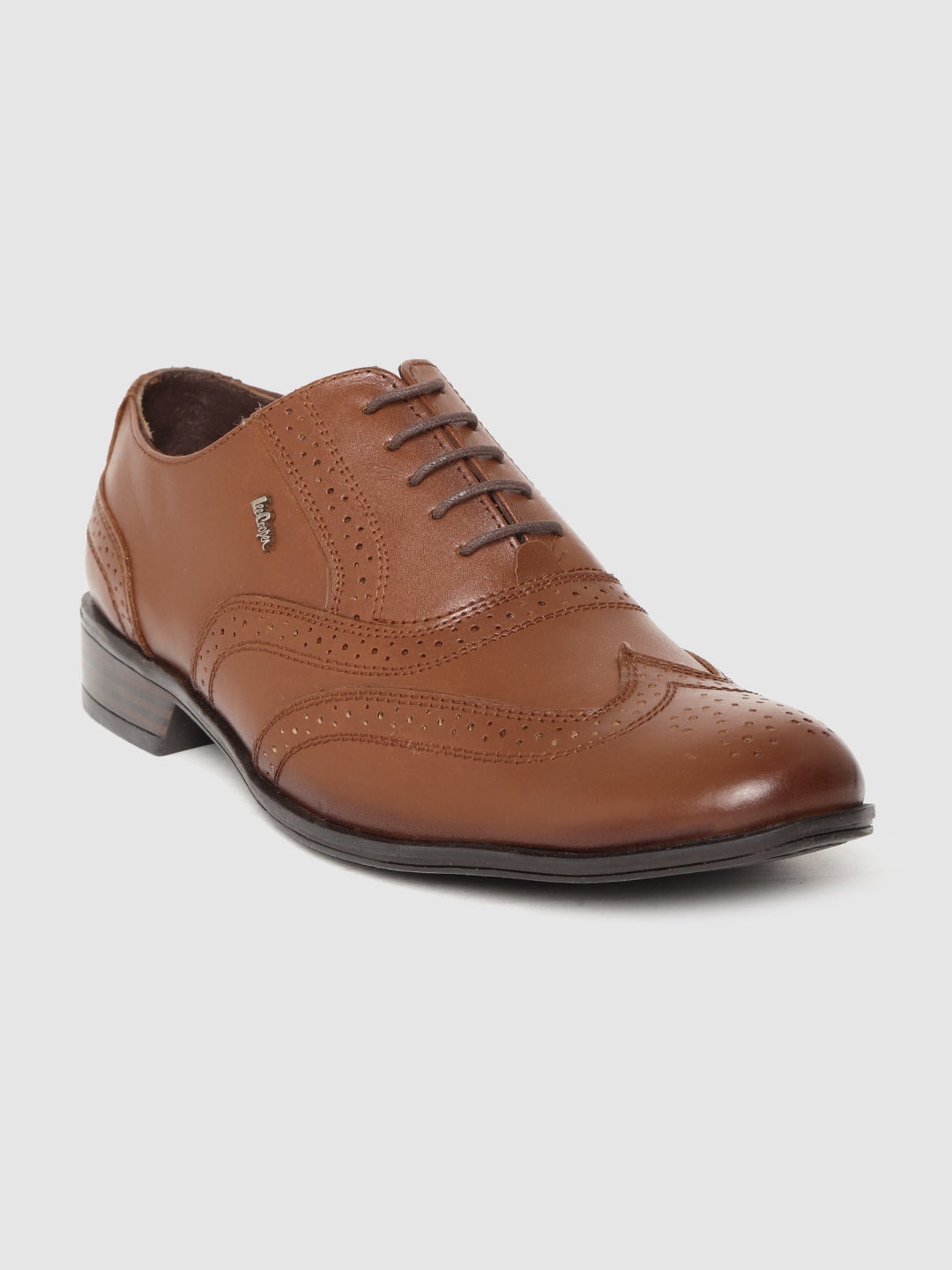 

Lee Cooper Men Tan Brown Formal Brogues