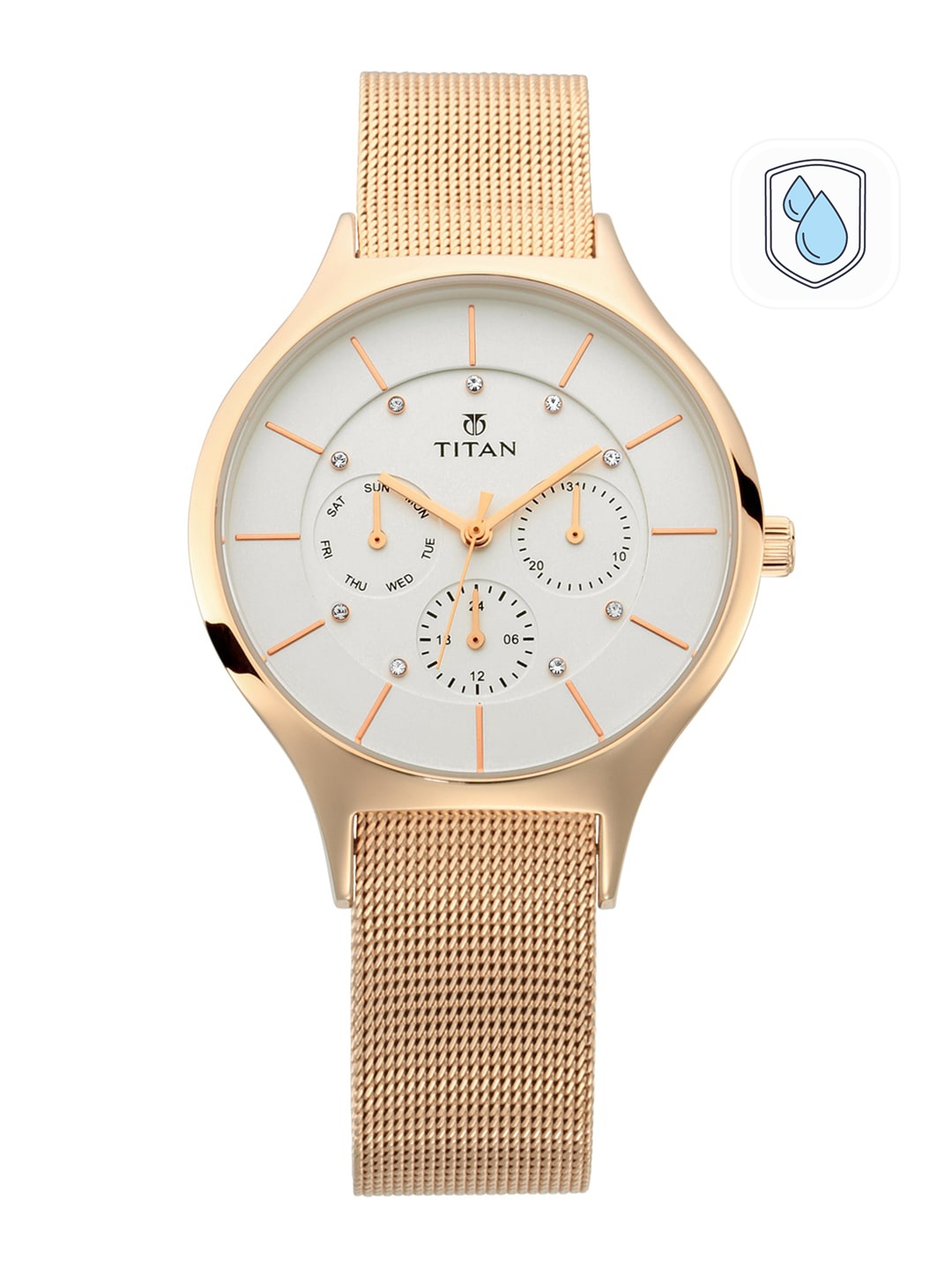 

Titan Slimline Ladies Women White Analogue watch 95067WM01