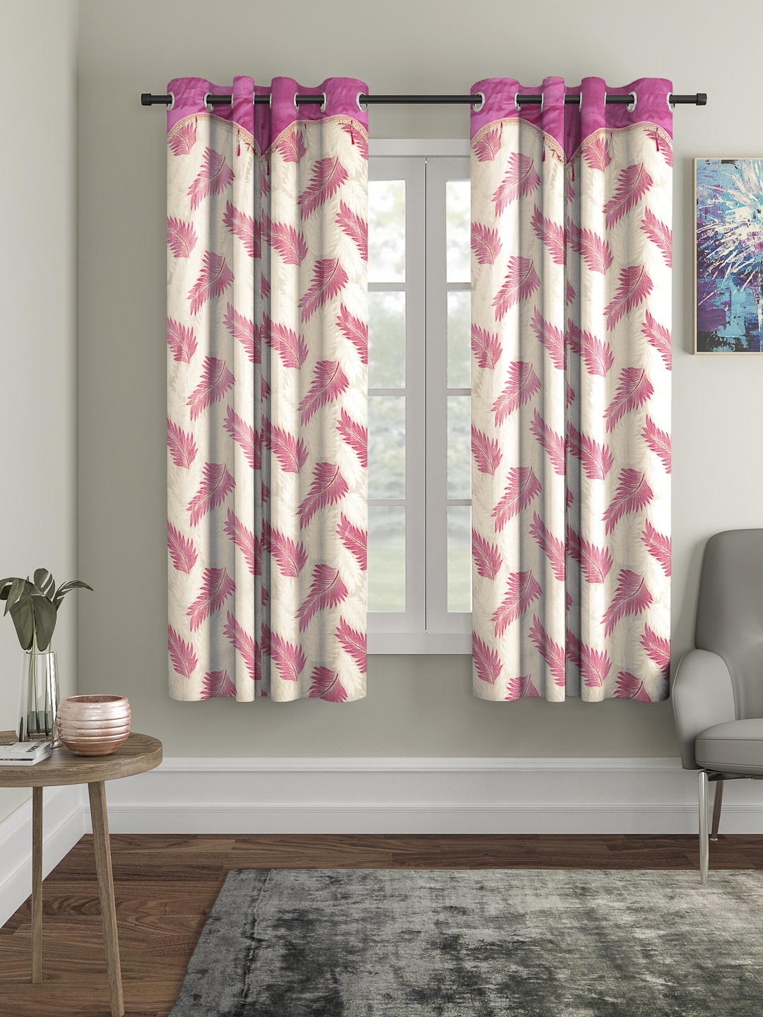 

Cortina Pink Set of 2 Window Curtains
