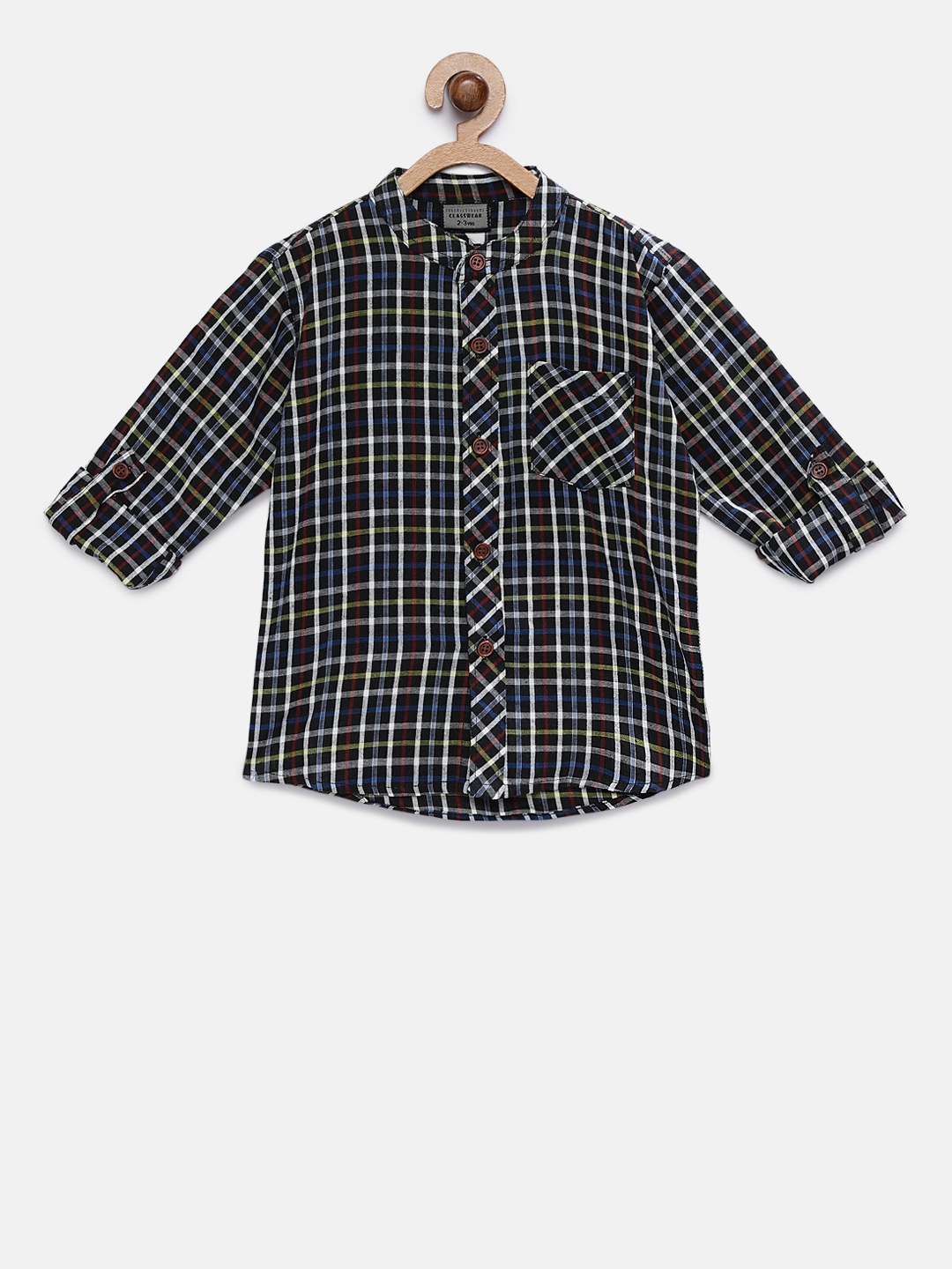

RIKIDOOS Boys Multicoloured Regular Fit Checked Casual Shirt, Multi