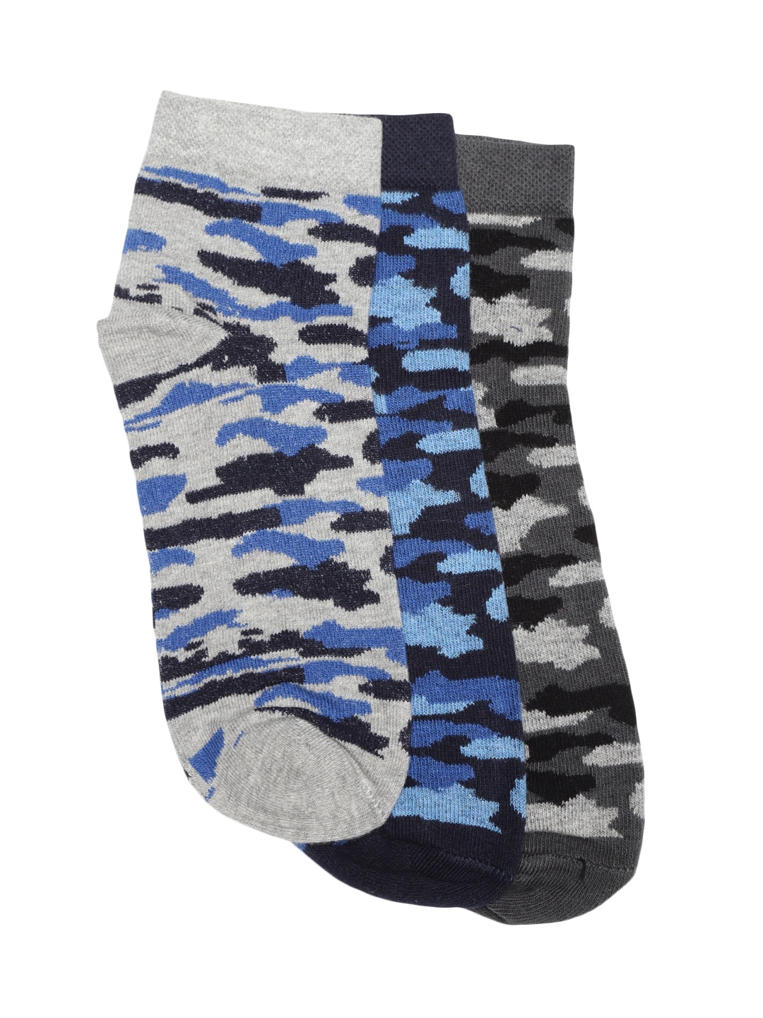 

Blueberry Men Pack of 3 Assorted Camouflage Pattern Ankle Length Socks