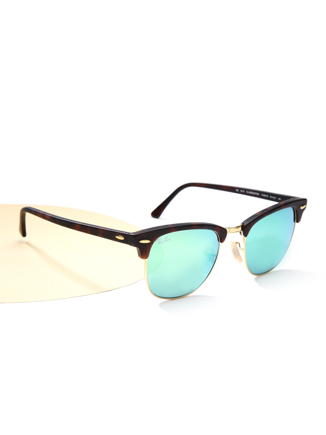 

Ray-Ban Men Mirrored Clubmaster Sunglasses 0RB301611451951, Sea green